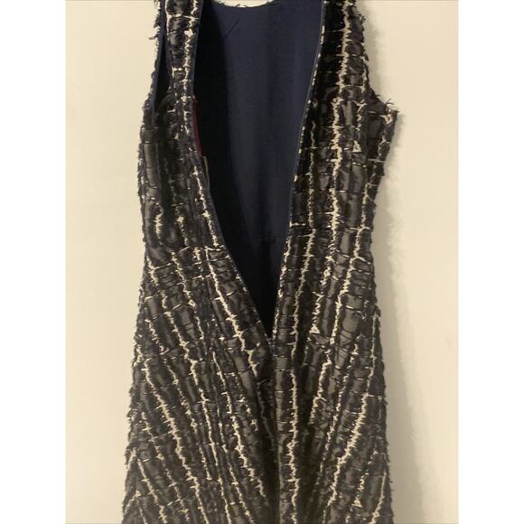 Banana Republic Heritage Collection Dress Blue White Fringe Cotton Size 4 - Picture 11 of 11